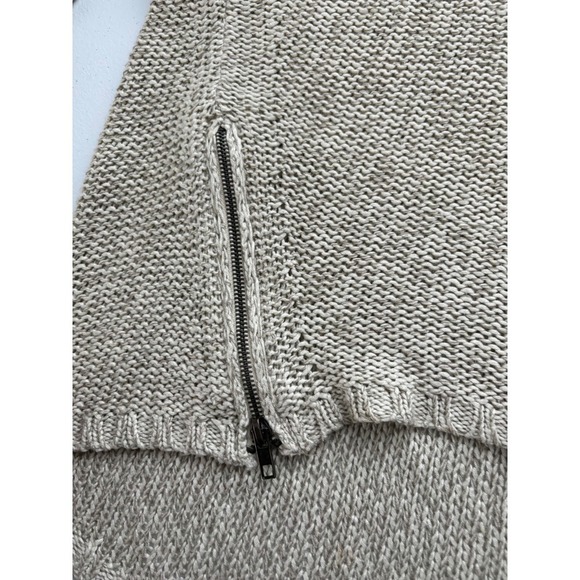Quinn Knit Sweater Zipper Detail High Low Hem Long Sleeve Top Size S - Picture 3 of 6